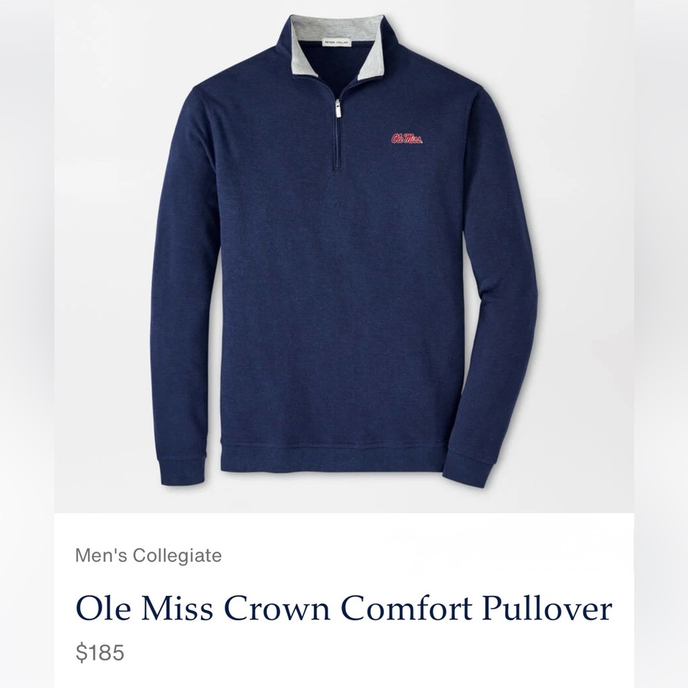 PETER MILLAR Ole Miss Crown Comfort Pullover
